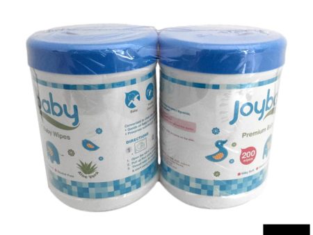 Joybaby Wet Wipes 200S Canister Twin Pack Online now