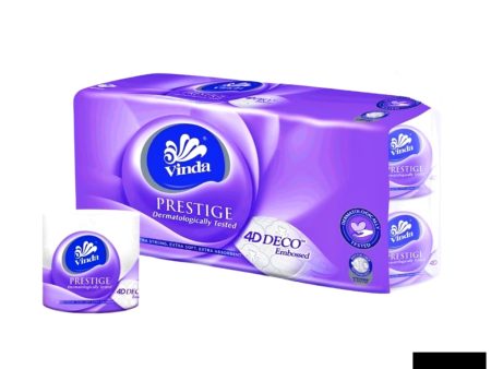 VINDA Deluxe Toilet Paper 3ply 4D 8 rolls Hot on Sale