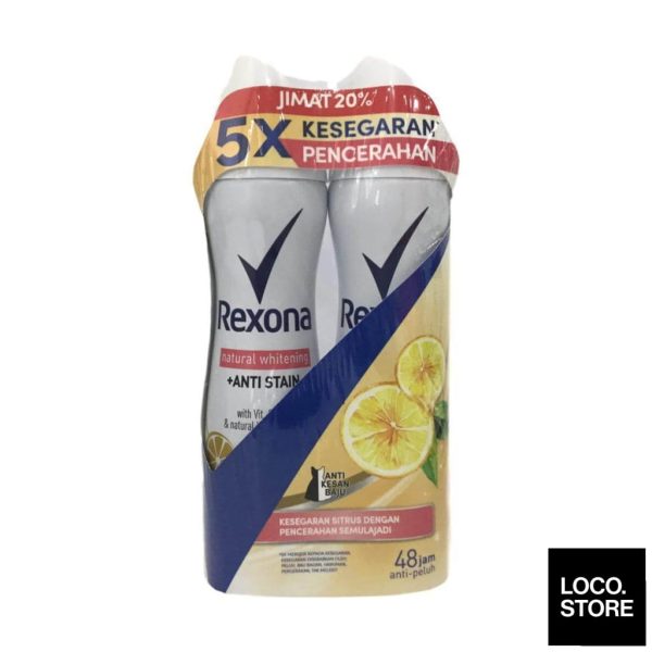 Rexona Spray Women Twin Pack Whitening Anti Stain 2X150ML Cheap