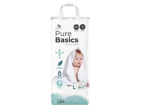 Applecrumby Purebasics Tape Diaper L38+2 Fashion