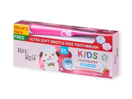 BzuBzu Kids Toothpaste Strawberry Bundle Fashion