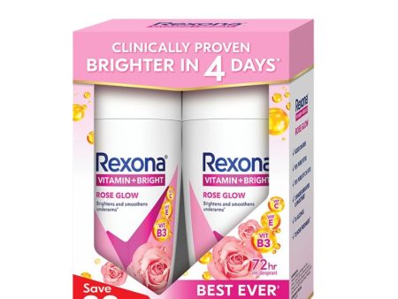 Rexona Deodorant Roll-On Women Rose Glow (Twin Pack) 45ml x 2 For Cheap