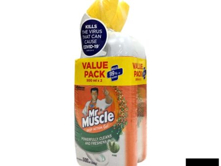 Mr Muscle Multipurpose Toilet & Bathroom Cleaner Pine (Twin Pack) 500ml x 2 Sale