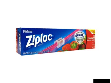 Ziploc EZ Zip Storage Gallon 15 bags Online Sale