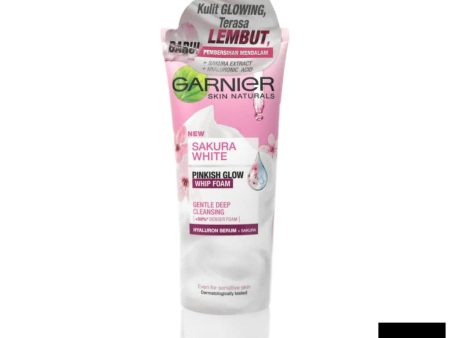 Garnier Sakura White Pinkish Glow Whip Foam Gentle Deep Cleansing 100ml Sale