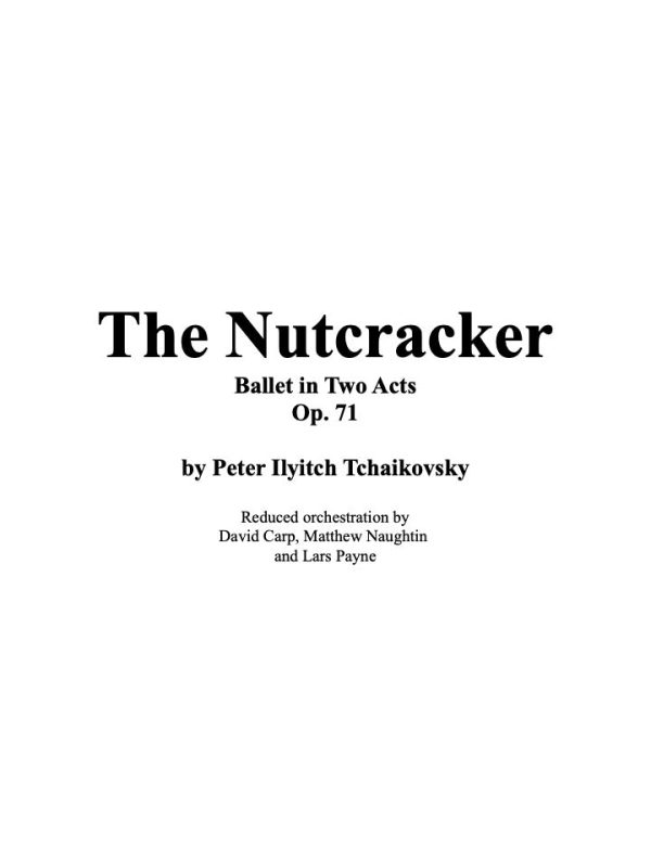 The Nutcracker (Tchaikovsky) reduced orchestration on Sale