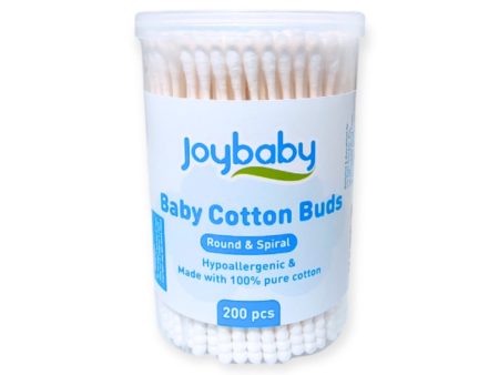 Joybaby Cotton Buds Dual-Head Round & Spiral 200s Sale