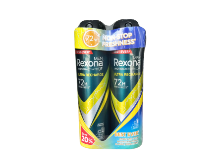 Rexona Spray Men - Ultra Recharge (Twin Pack) 135ml X 2 Online Hot Sale