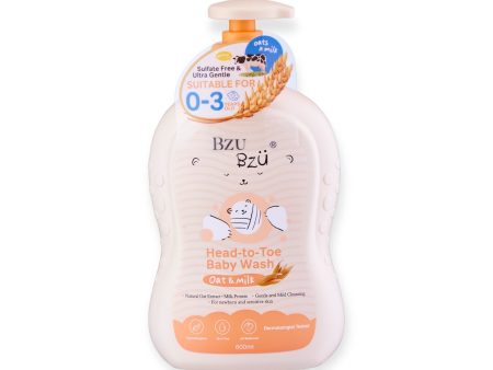 BzuBzu Baby Head-To-Toe Wash Oat+ Milk 600ML Online