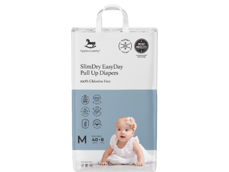 Applecrumby Slimdry Easyday Pull Up Diapers M40+8 Mega Online Hot Sale