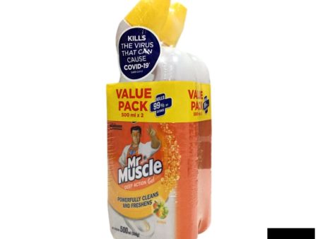 Mr Muscle Multipurpose Toilet & Bathroom Cleaner Citrus (Twin Pack) 500ml X 2 Online