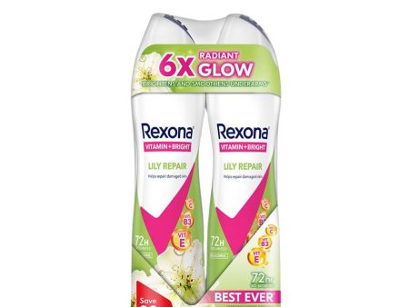 Rexona Spray Women - Lily Repair (Twin) 135ml X 2 For Discount