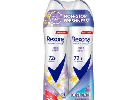 Rexona Spray Women - Free Spirit (Twin) 135ml X 2 For Sale