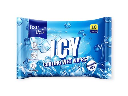 BzuBzu Cooling Wet Wipes 10 Wipes Supply