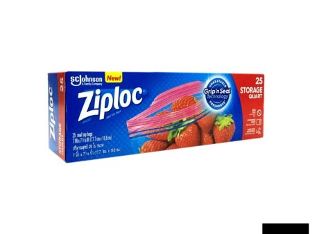 Ziploc Storage Quart Eot 25 bags Online Hot Sale