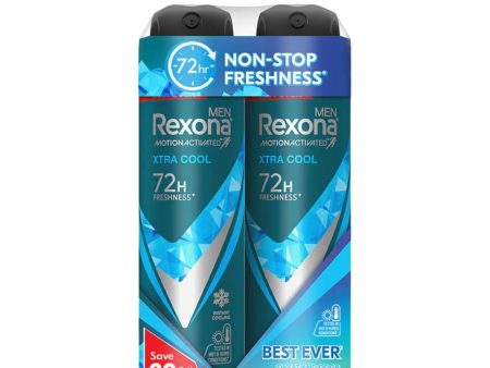 Rexona Spray Men - Xtra Cool (Twin Pack) 135ml X 2 Online Hot Sale