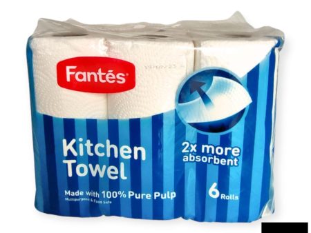 Fantes Kitchen Towel 6 rolls x 55s Online now