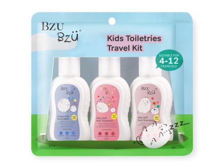 BzuBzu Kids Travel Kit Shampoo 50ML + Hair Treatment 50ML + Body Wash 50ML Online Sale