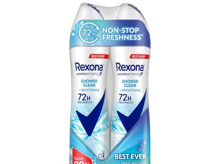 Rexona Spray Women - Shower Clean (Twin) 135ml X 2 Sale