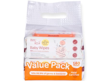 BzuBzu Antibacterial Baby Wipes 80 Wipes Value Pack For Cheap