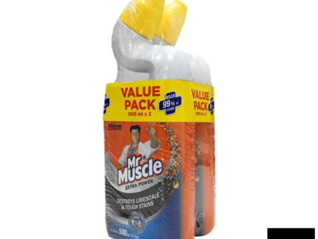 Mr Muscle Toilet Bowl Cleaner - Extra Power (Twinpack) 500mlX2 For Cheap