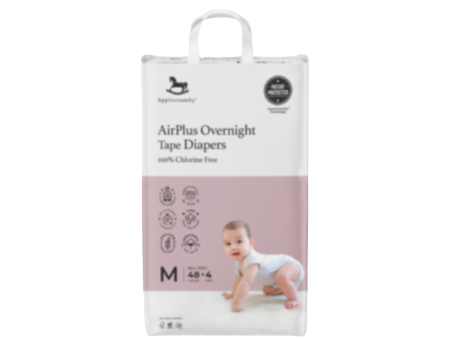 Applecrumby Airplus Overnight Tape Diapers M48+4 Mega For Sale