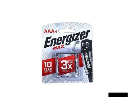 Energizer Max Alkaline Battery AAA BP4 Supply