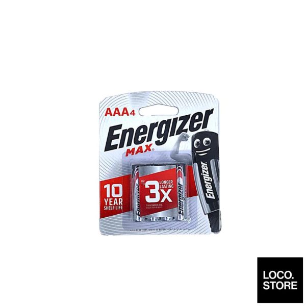 Energizer Max Alkaline Battery AAA BP4 Supply