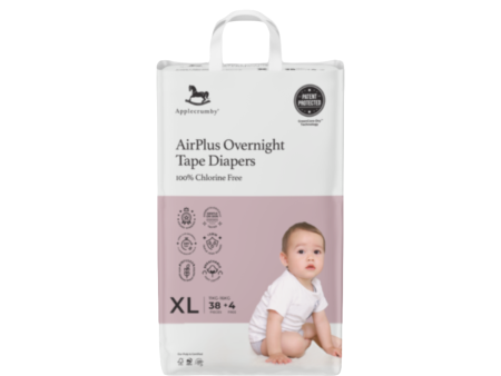 Applecrumby Airplus Overnight Tape Diapers XL38+4 Mega Hot on Sale