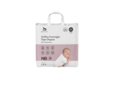 Applecrumby Airplus Overnight Tape Diapers NB20 Online