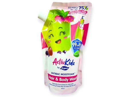 ActivKidz Drypers Anti Bacterial Hair & Body Wash Super Berries 400ml For Discount