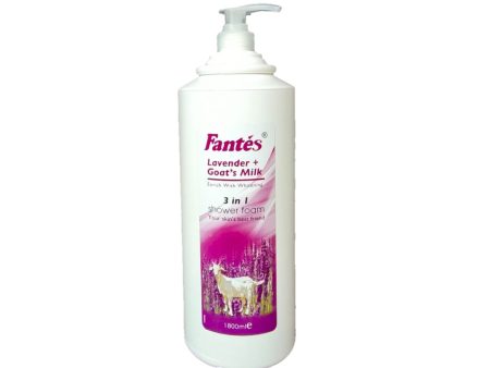 Fantes Shower Foam Goats Milk 1800ML Lavender Supply