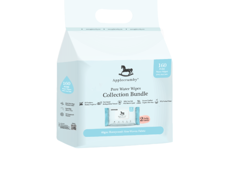 Applecrumby Pure Water Wipes 80Sx2 Twin Pack Online now