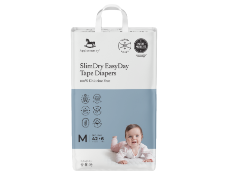 Applecrumby Slimdry Easyday Tape Diapers M42+6 Mega Hot on Sale