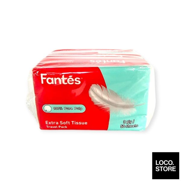 Fantes Extra Soft Tissue Travel Pack 3ply 3 pack x 50 sheets For Cheap