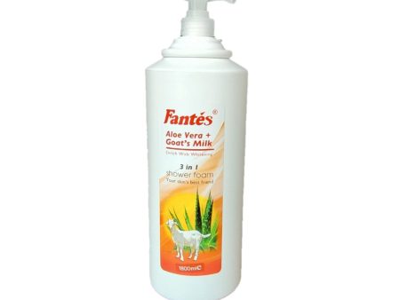 Fantes Shower Foam Goats Milk 1800ML Aloe Vera Discount