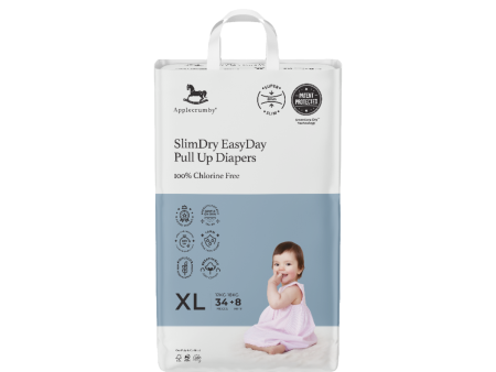 Applecrumby Slimdry Easyday Pull Up Diapers XL34+8 Mega Online now