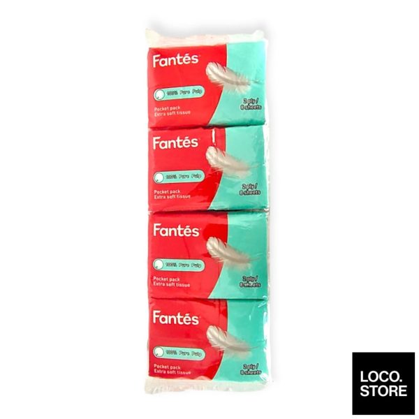 Fantes Extra Soft Tissue Pocket Pack 2ply 12 pack x 8 sheets Online now