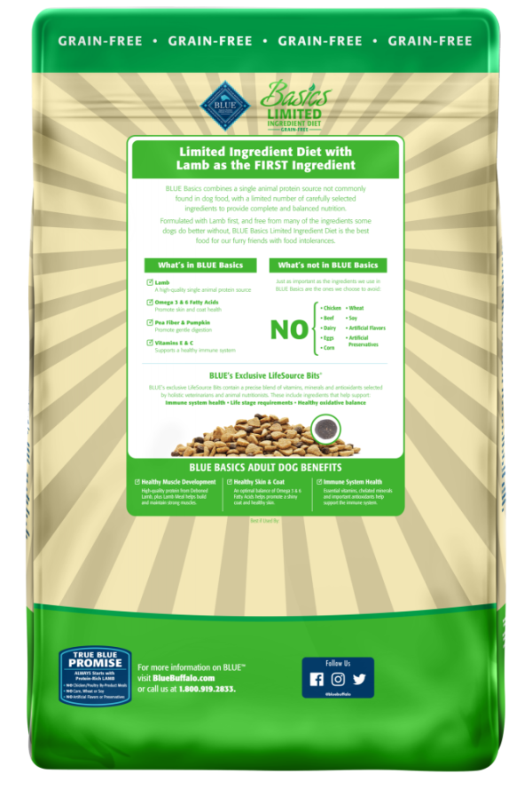 Blue Buffalo Basics Grain Free Adult Lamb & Potato Recipe Dry Dog Food For Discount