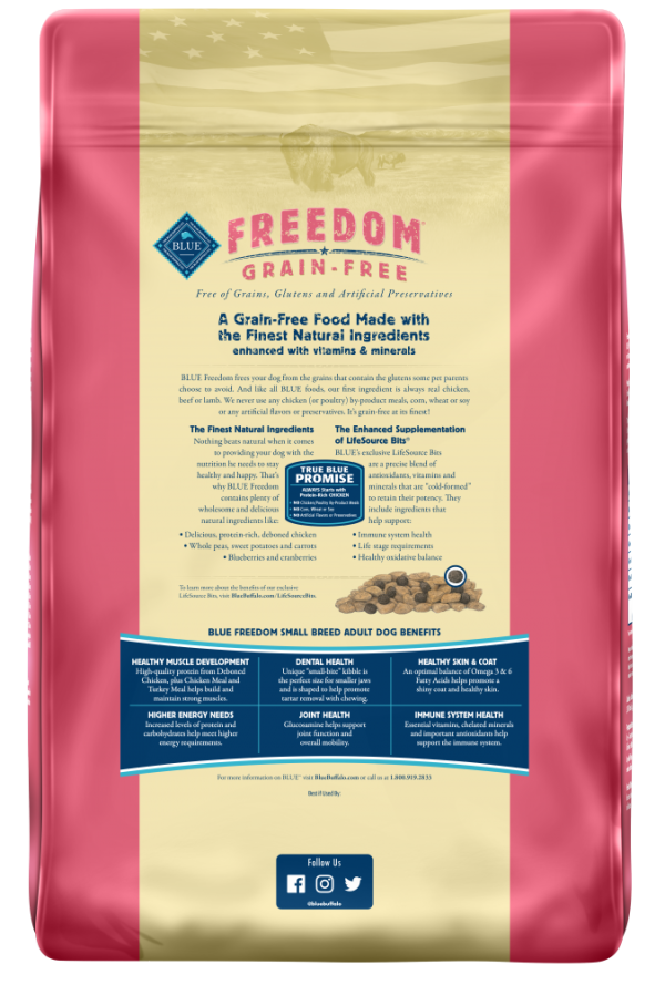 Blue Buffalo Freedom Grain Free Chicken Recipe Small Breed Adult Dry Dog Food Hot on Sale