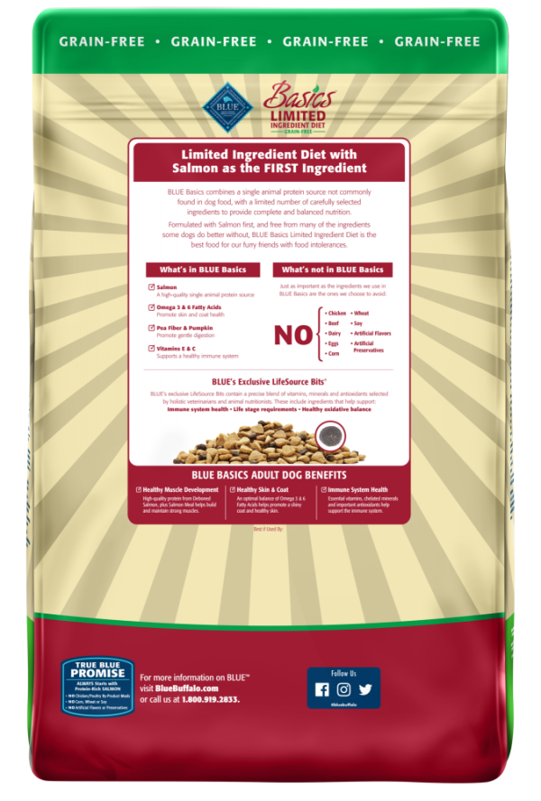 Blue Buffalo Basics Grain Free Adult Salmon & Potato Recipe Dry Dog Food Online Sale